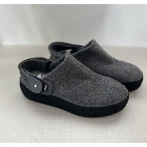 Rocket Dog Womens Adore Studded Clog Platform Gray Felt Wool Speckled Sz 6.5